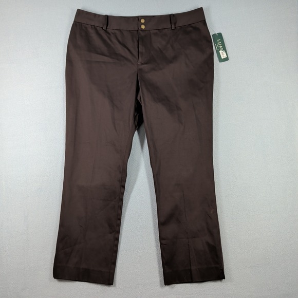 Lauren Ralph Lauren Pants - Lauren Ralph Lauren Womens Size 16W Chocolate Brown Straight Leg Pants